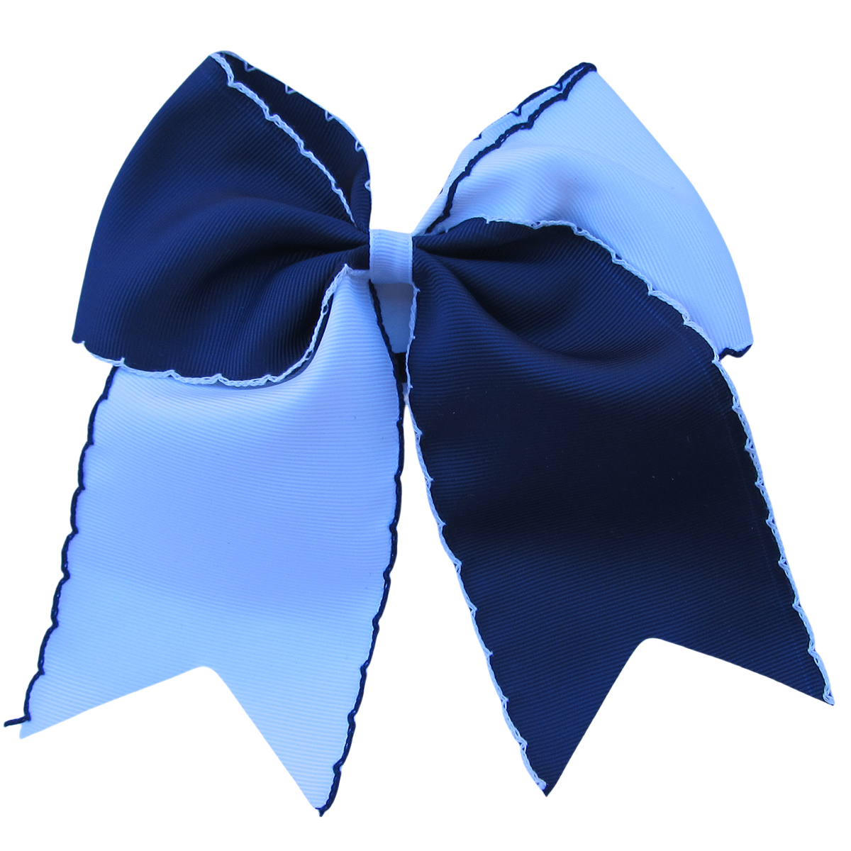 Blue Mist and Navy Moonstitch Cheer Hair Bows