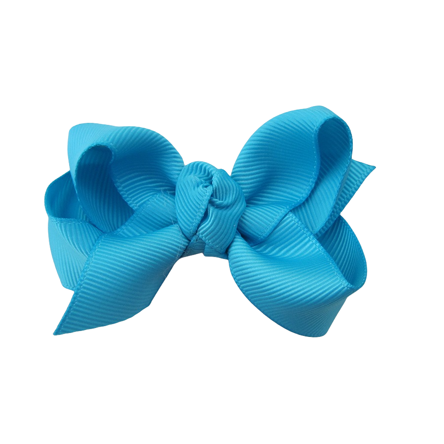 3 IN Turquoise Solid Hair Bows