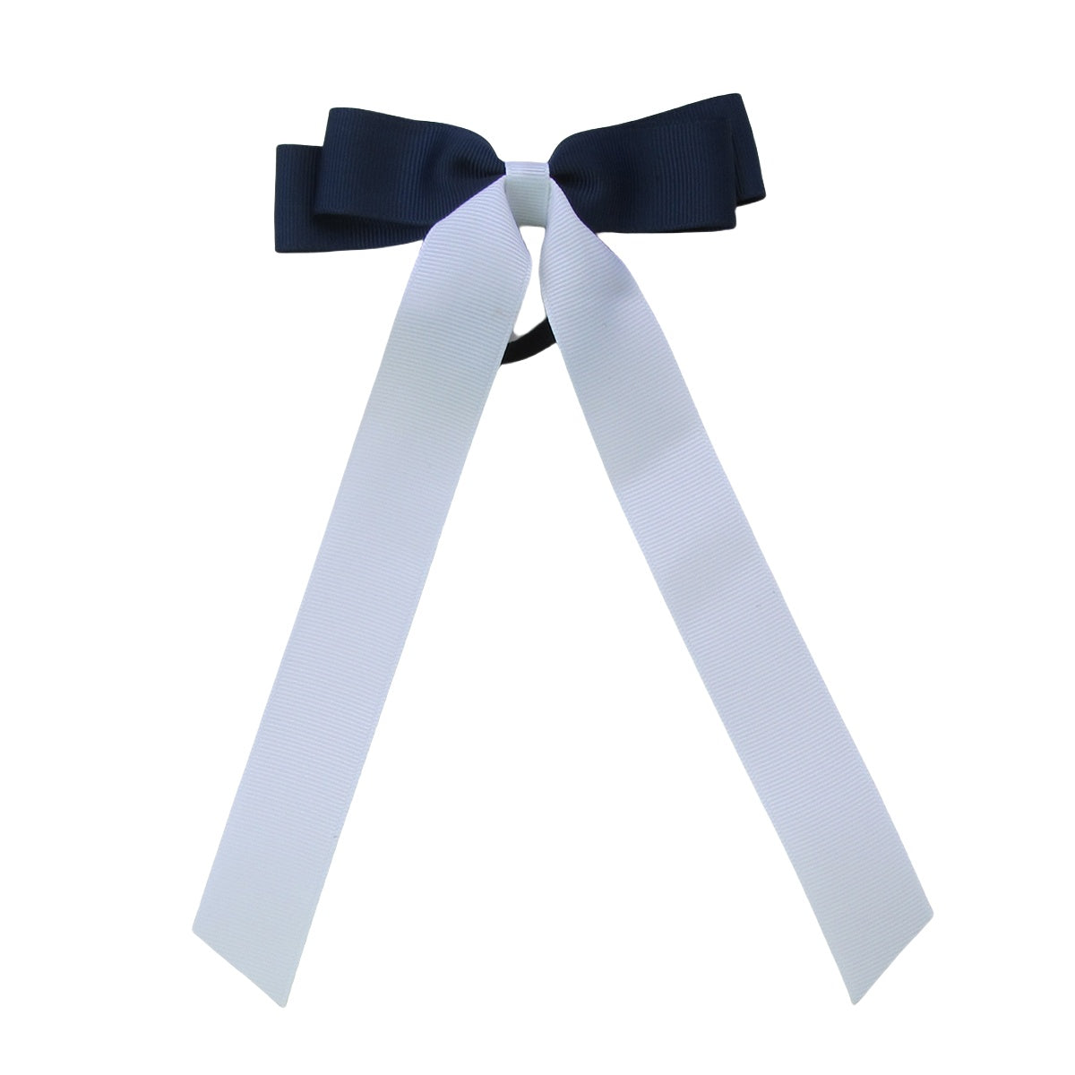 Navy and White Streamer Bows