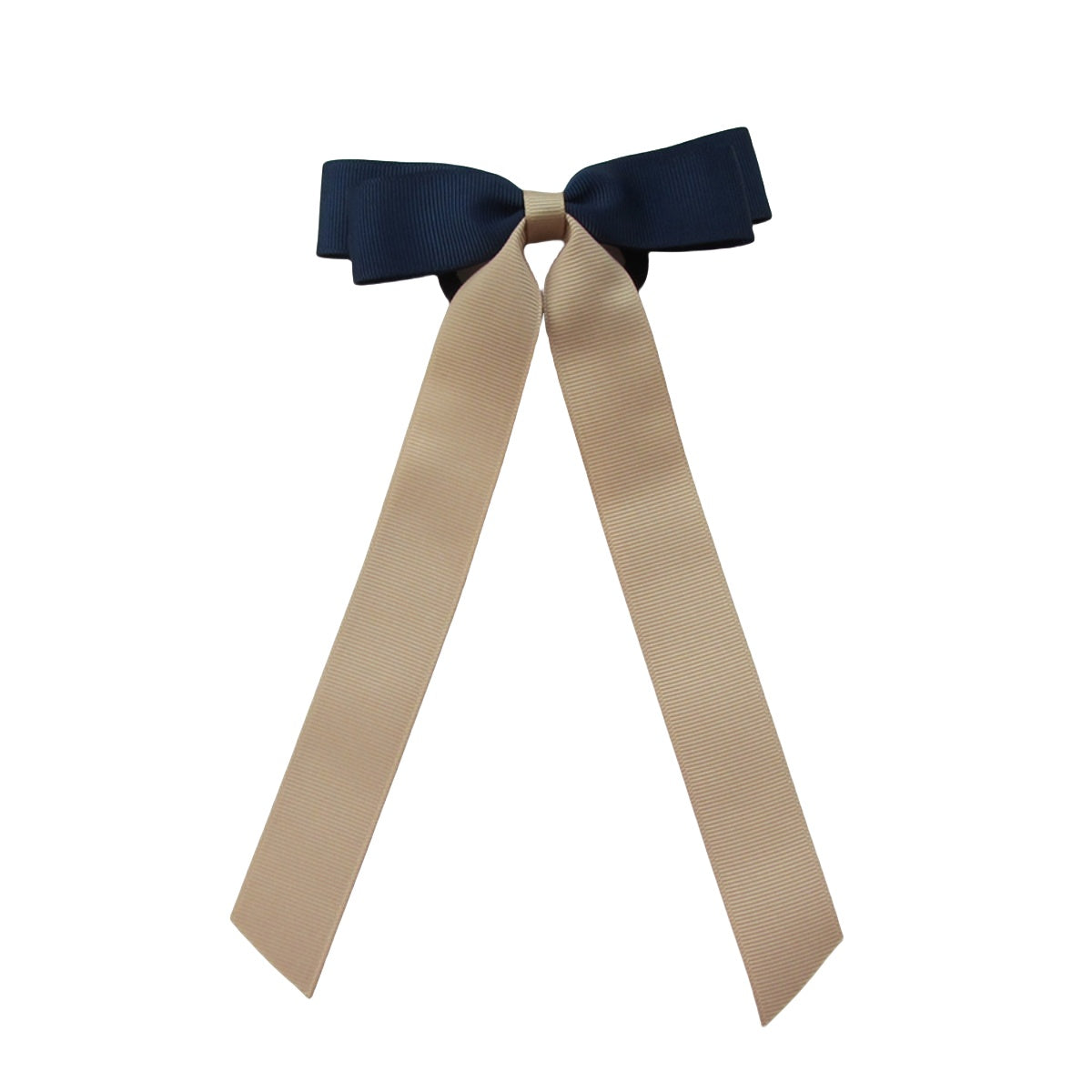 Navy and Tan Streamer Bows