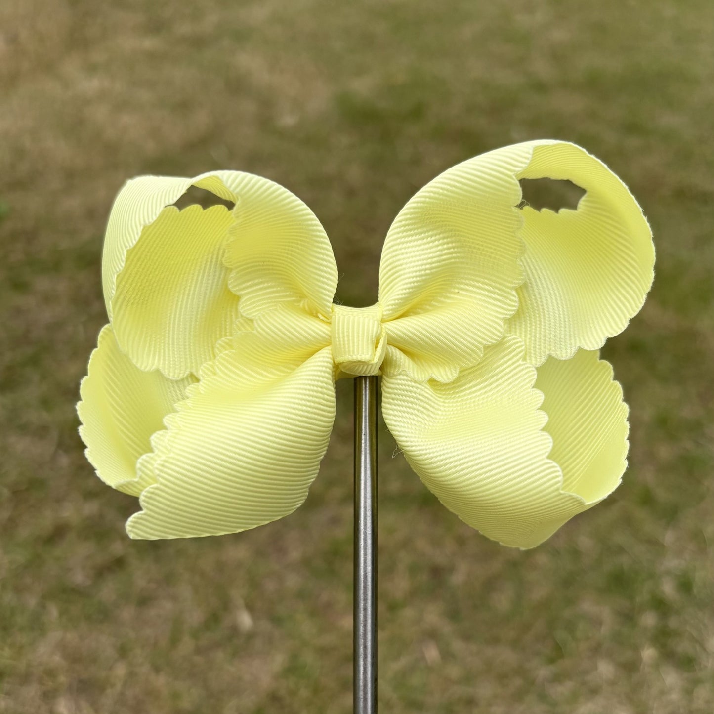 4 IN Baby Maize Scalloped Hair Bows