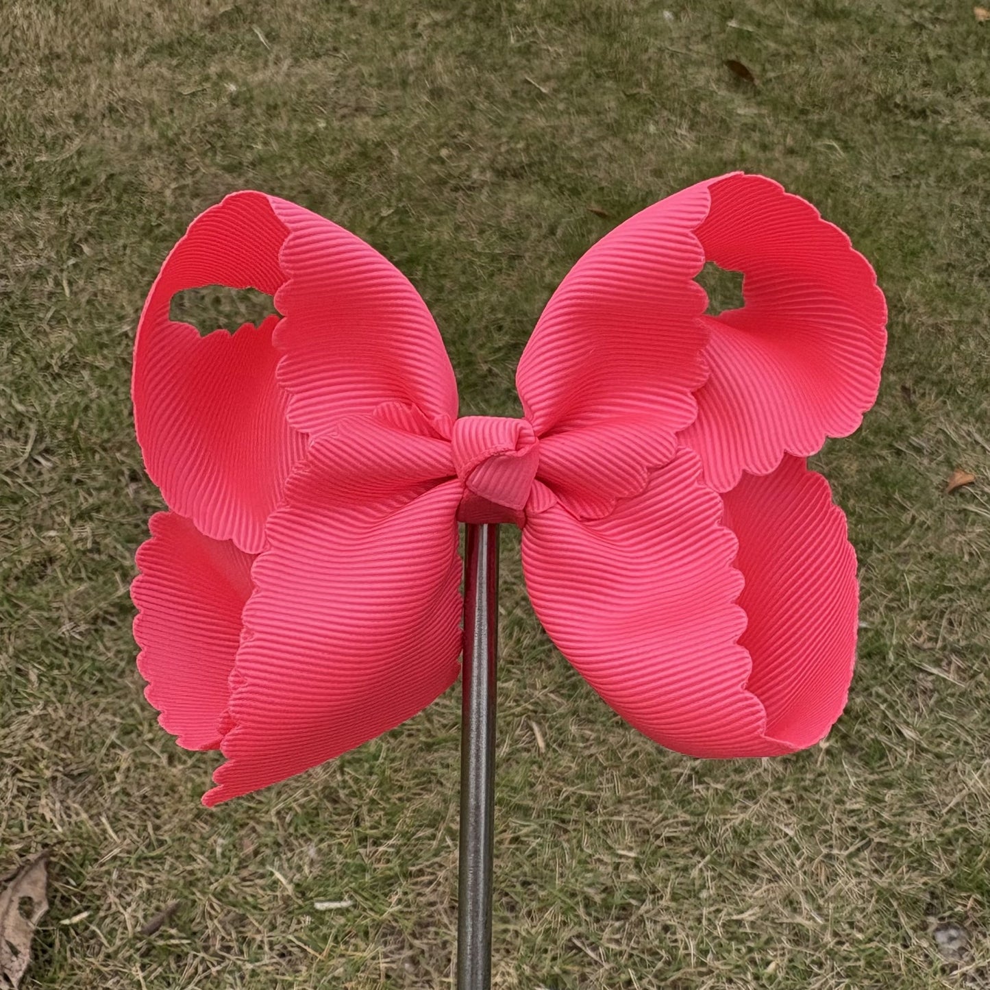 4 IN Passion Fruit Scalloped Hair Bows