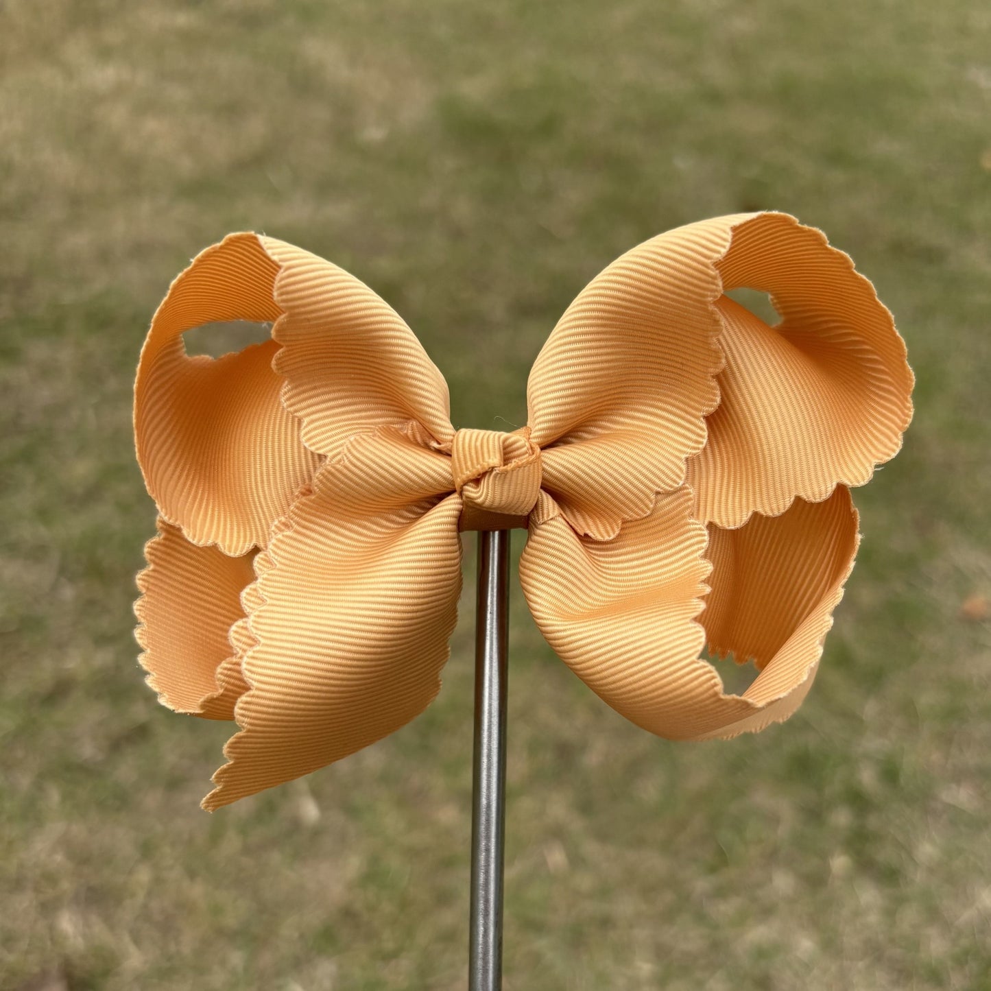 4 IN Maize Scalloped Hair Bows