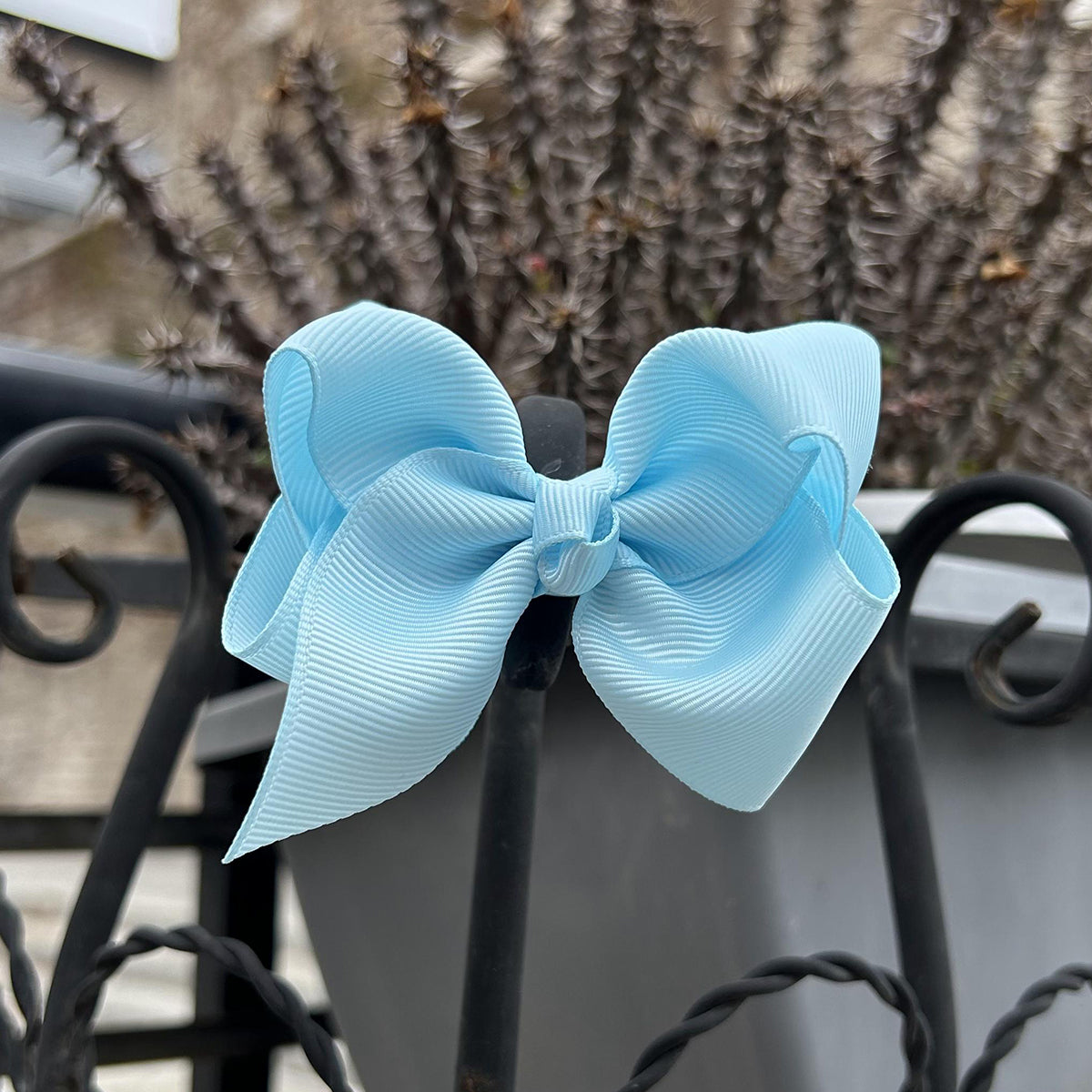 3 inch light blue hair bow