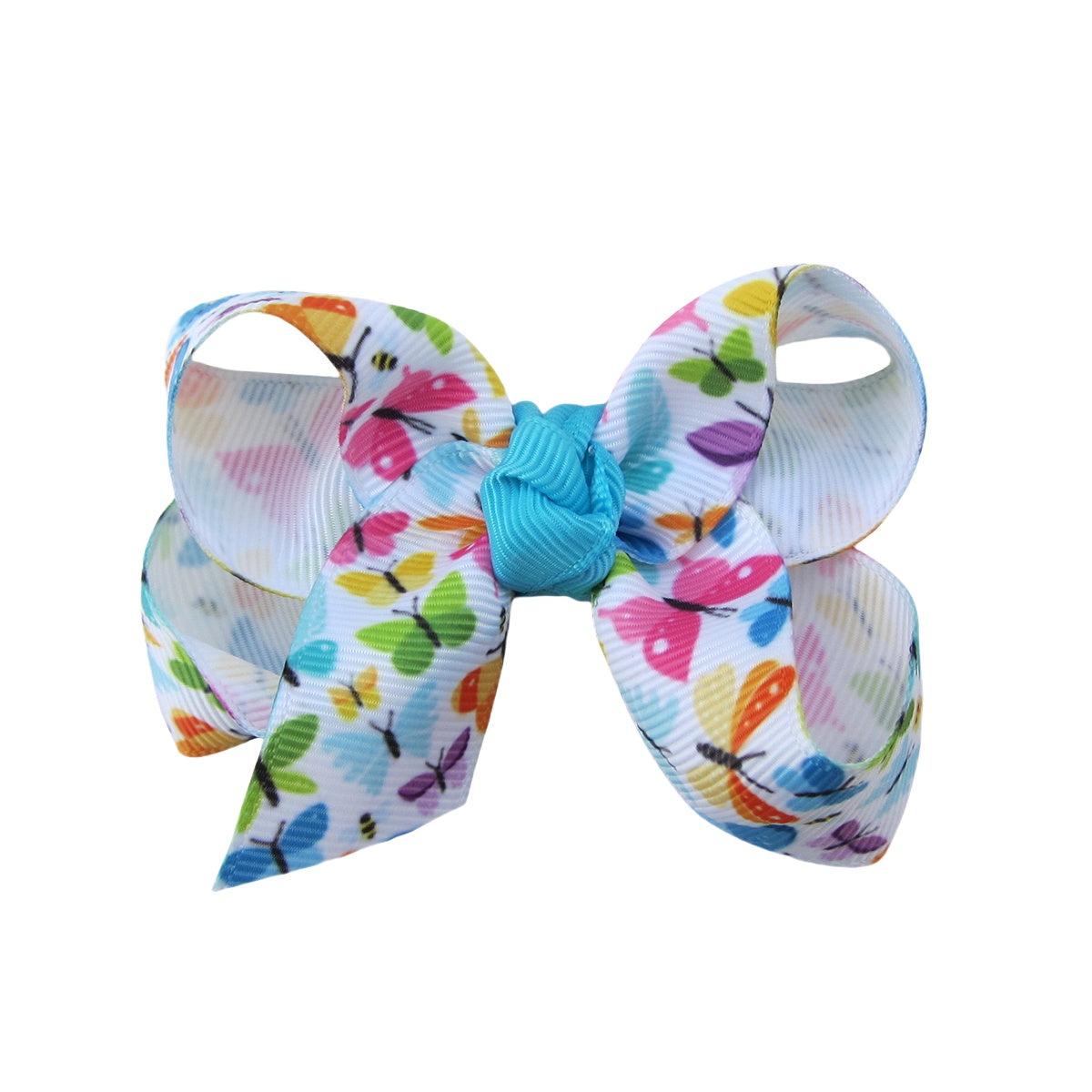 3 IN Blue Butterfly Printing Hair Bows