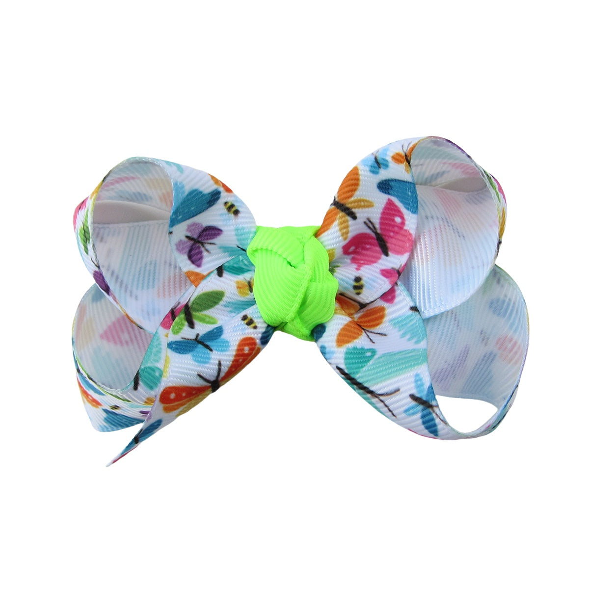 3 IN Green Butterfly Printing Hair Bows