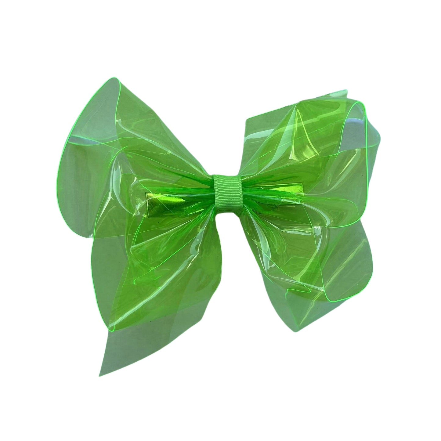 4.5 IN Green Plastic Hair Bows