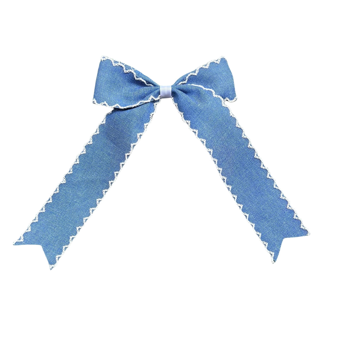 1.5 IN jean ribbon streamer bow