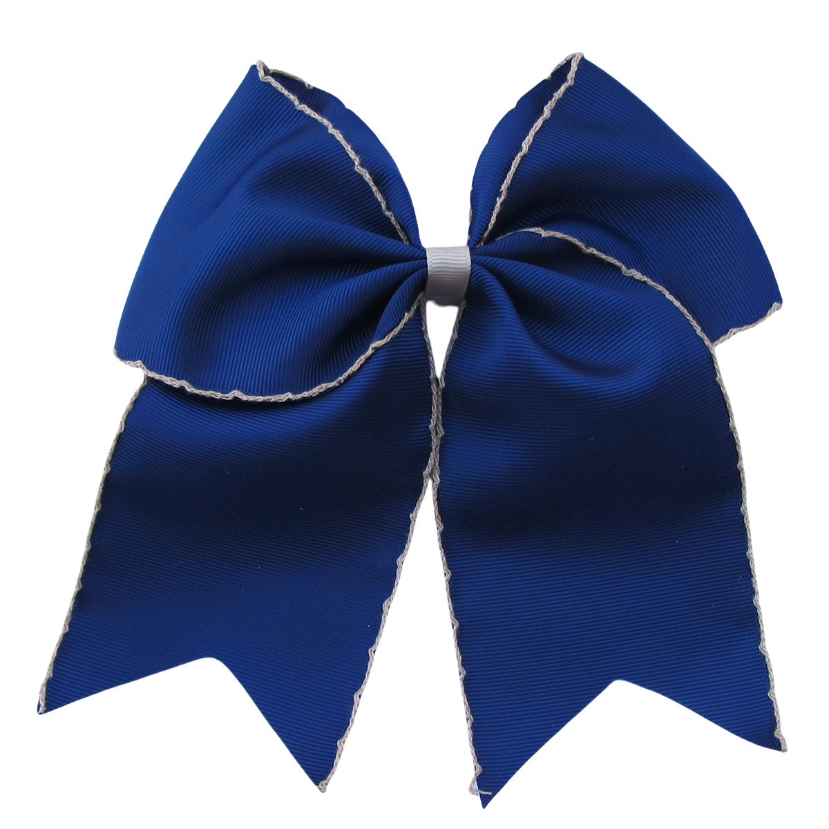 Navy and Tan Moonstitch Cheer Hair Bows