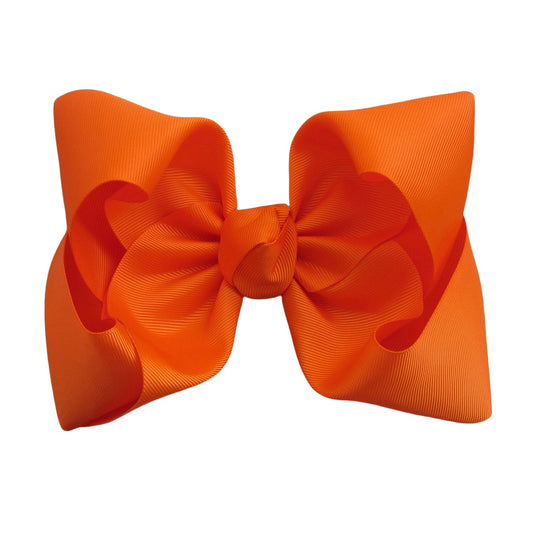 7.5 IN Torrid Orange Mega Bow Single Layer