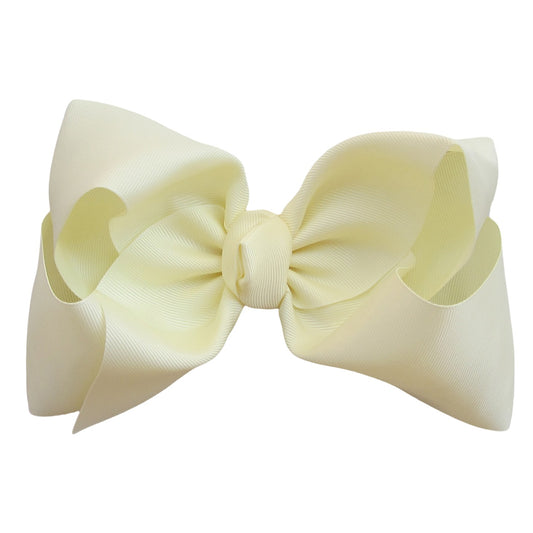 7.5 IN Lvory Mega Bow Single Layer