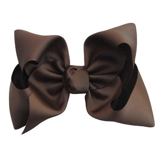7.5 IN Brown Mega Bow Single Layer