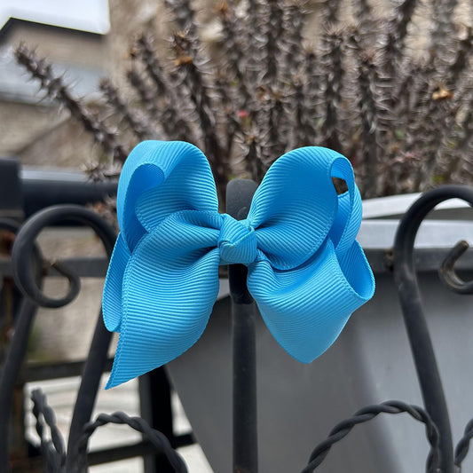 3 inch turquoise color hair bow
