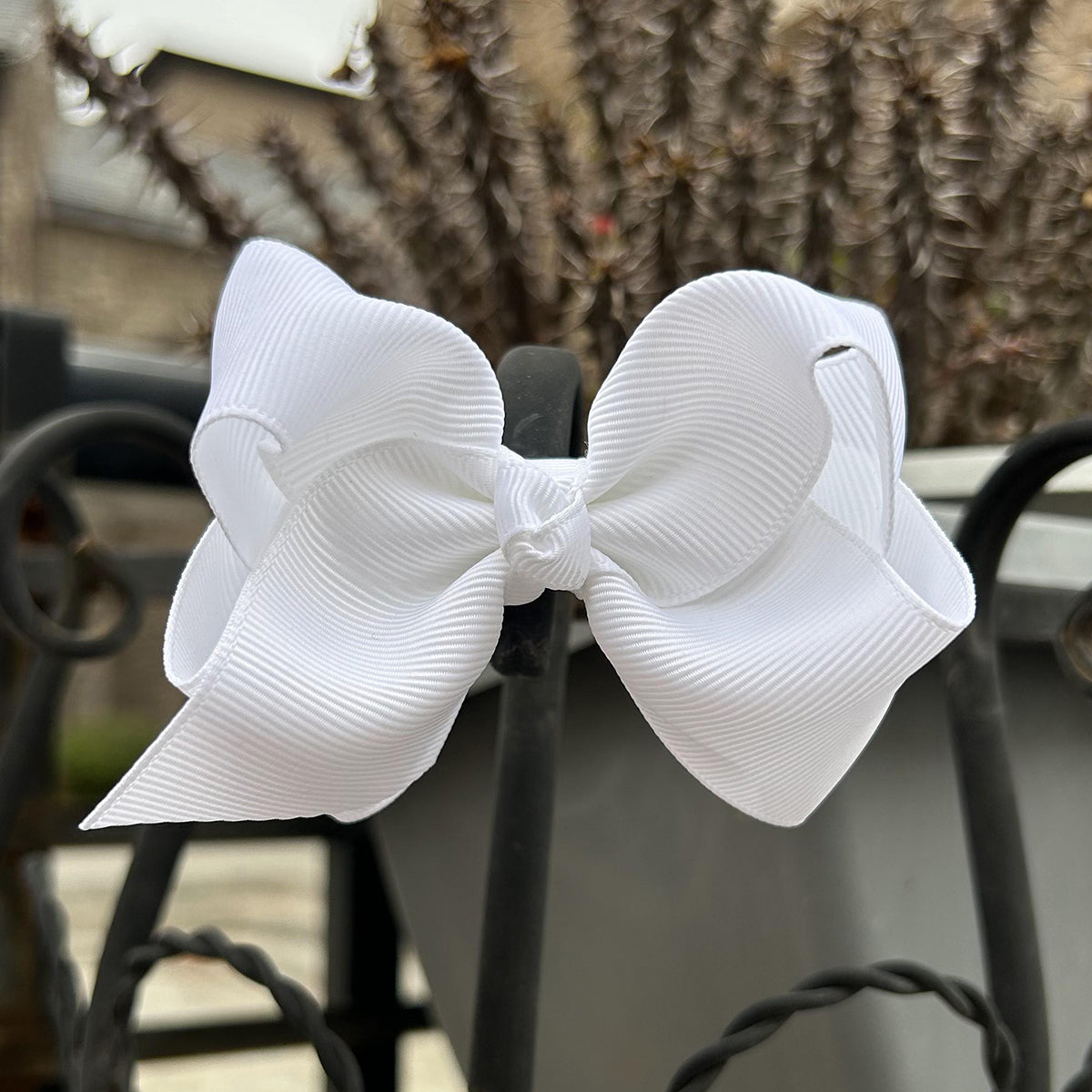 3 inch White hair bow