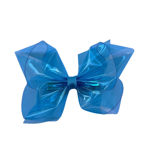 4.5 IN Blue Plastic Hair Bows