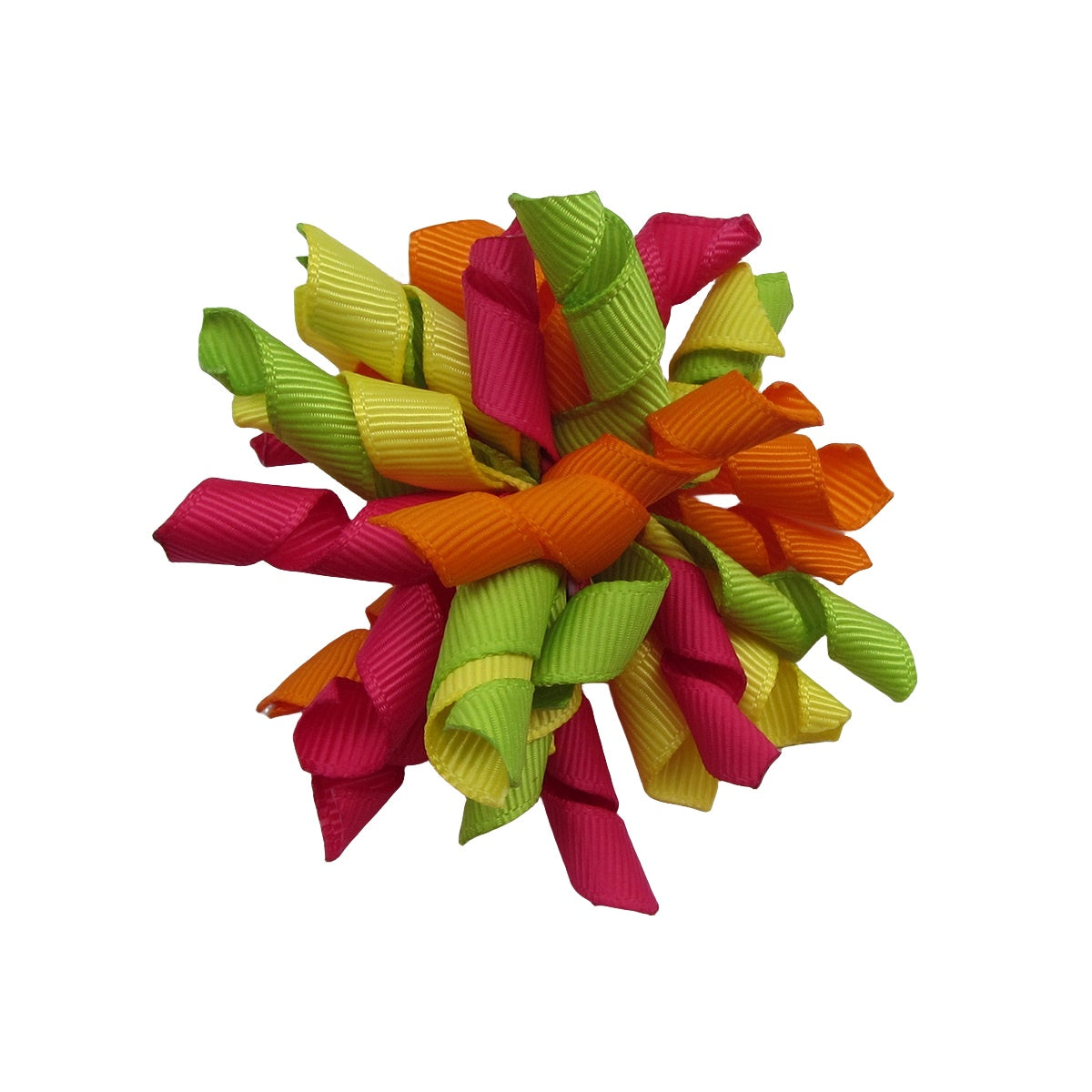 Green-Pink-Orange-Yellow Korker Hair Bows